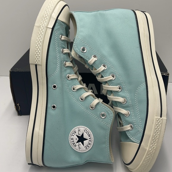Converse Men’s High-Top Sneakers in Aqua A00621C CHUCK 70 HI SOFT JUNIPER/EGRET - Picture 11 of 16